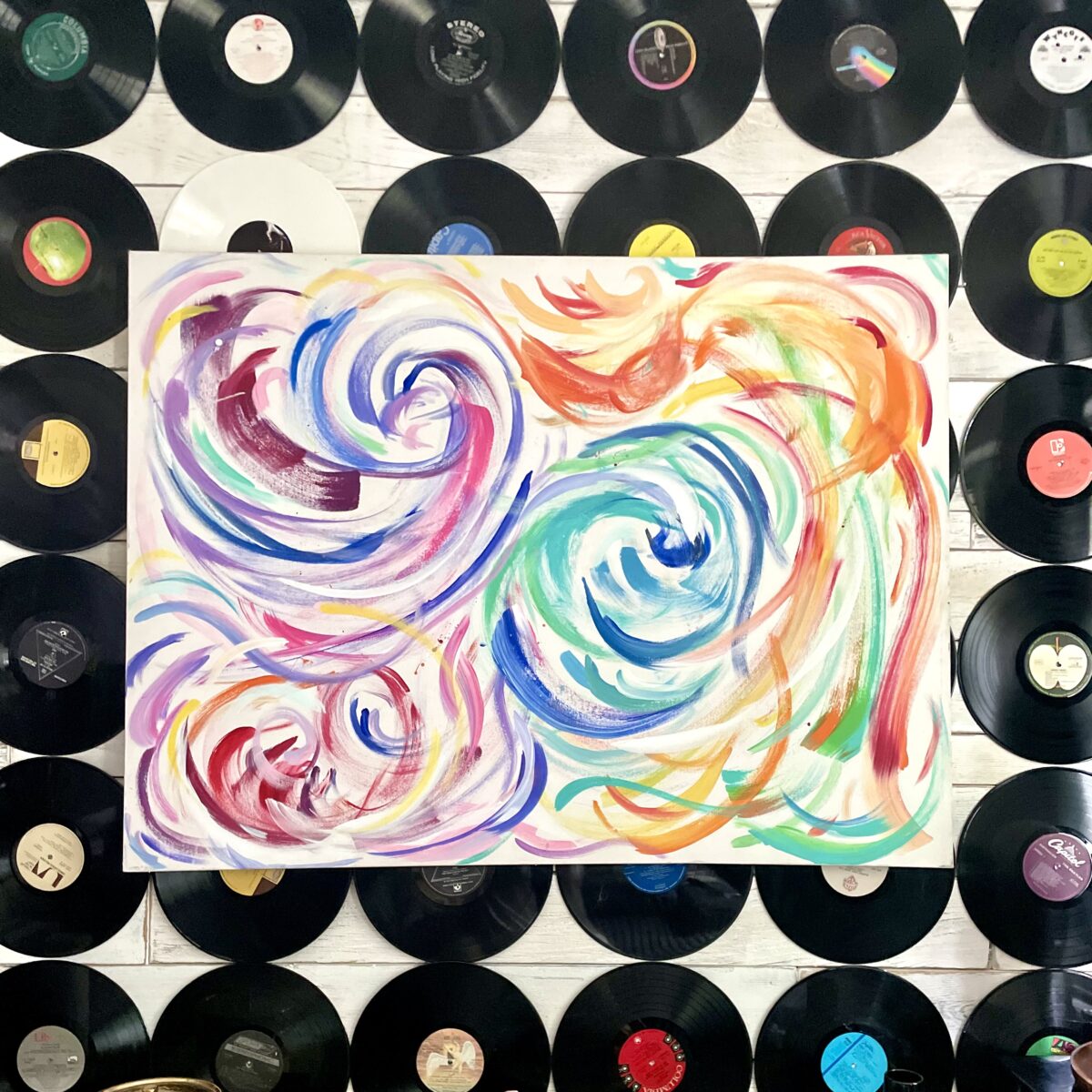 ACID Painting 24"x 36" ratchet gold art & design
