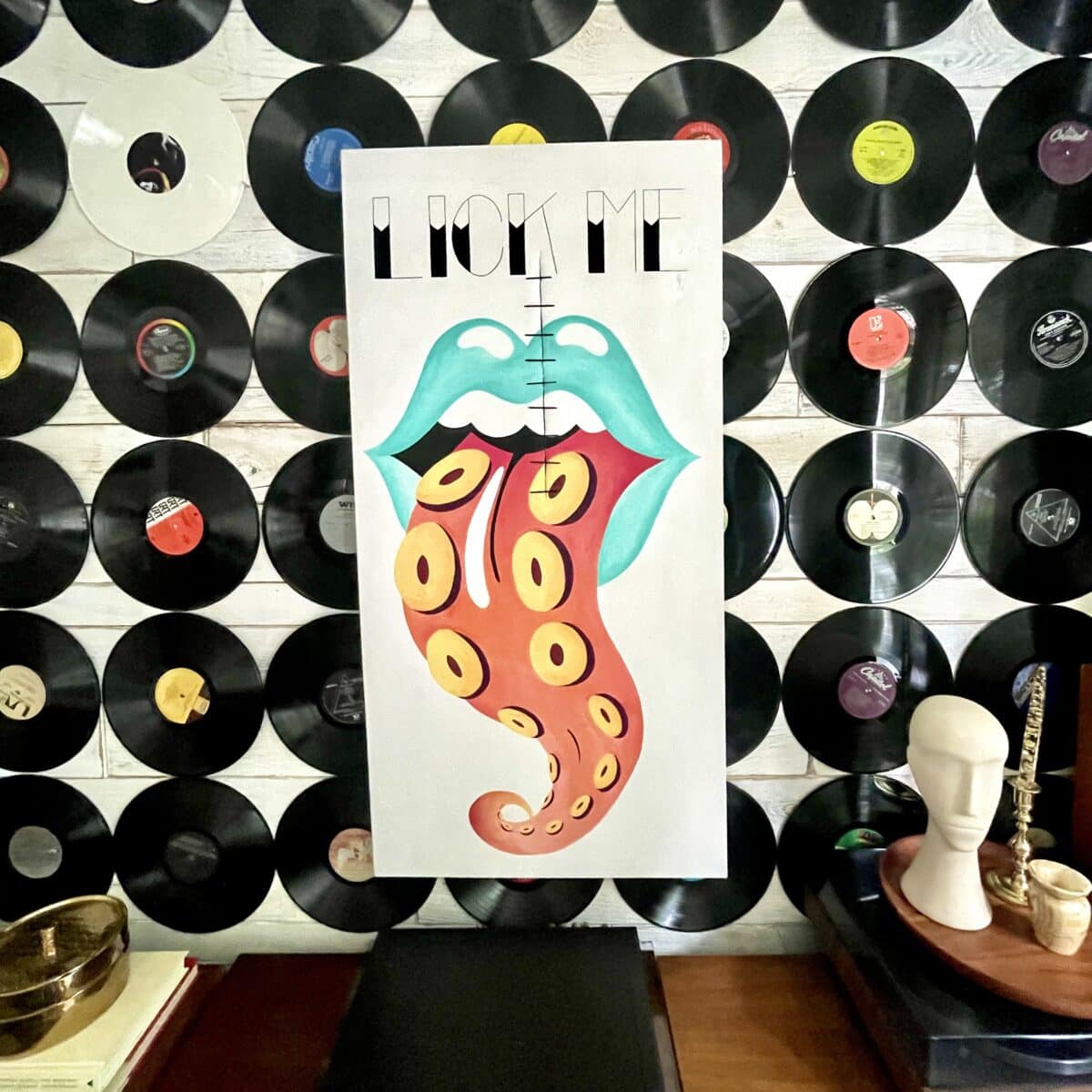 LICK ME Painting ratchet gold art & design